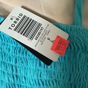 Torrid Turquoise Smocked Camisole